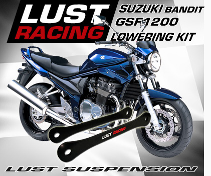 Bandit 1200 lowering kit. Suzuki GSF1200 Bandit lowering kit from Lust Racing, image