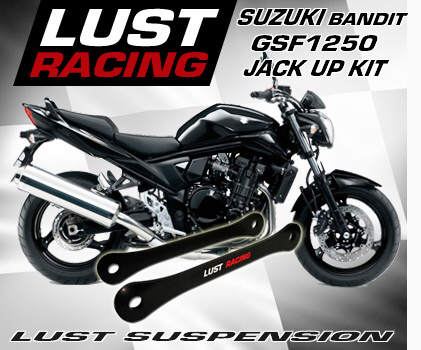 Suzuki Bandit 1250 jack up kit. Lust Racing jack up kit for Suzuki GSF1250 Bandit, image