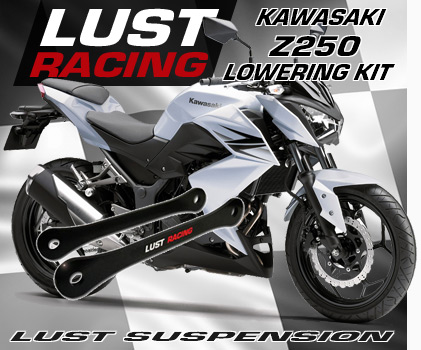 2013-2020 Kawasaki Z250 lowering kits by LUST Racing