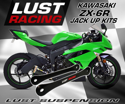 ZX6R jack up kit. Lust Racing jack up kit for Kawasaki ZX6R