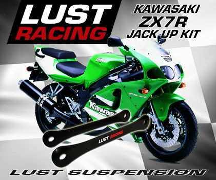ZX7R jack up kit. Lust Racing jack up suspension links for Kawasaki ZX-7R, image